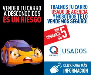 CrediQ, «Tráenos tu carro usado de agencia»