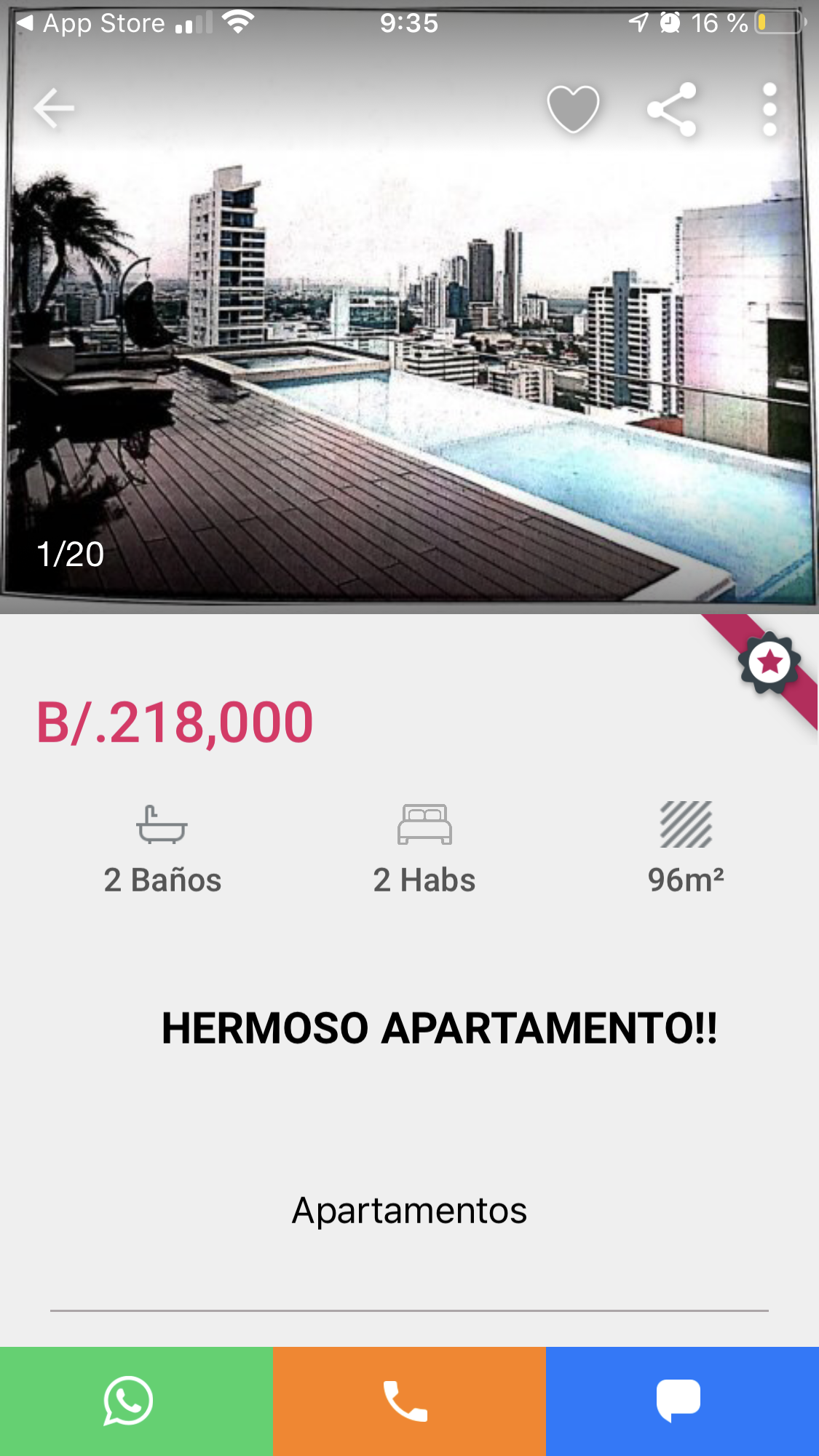 Ahora el botón de WhatsApp, listo para iOS en el App